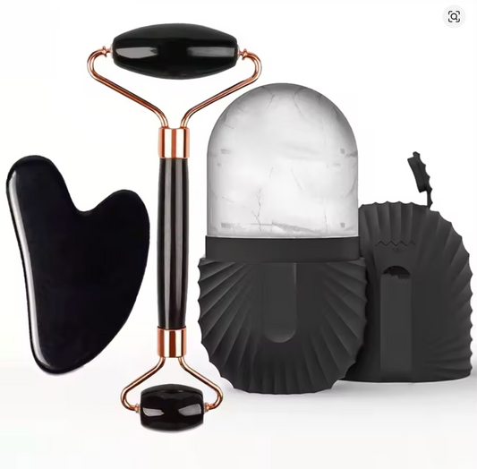 3-in-1 Face Sculpting Set – Ice Roller, Gua Sha & Ice Globe