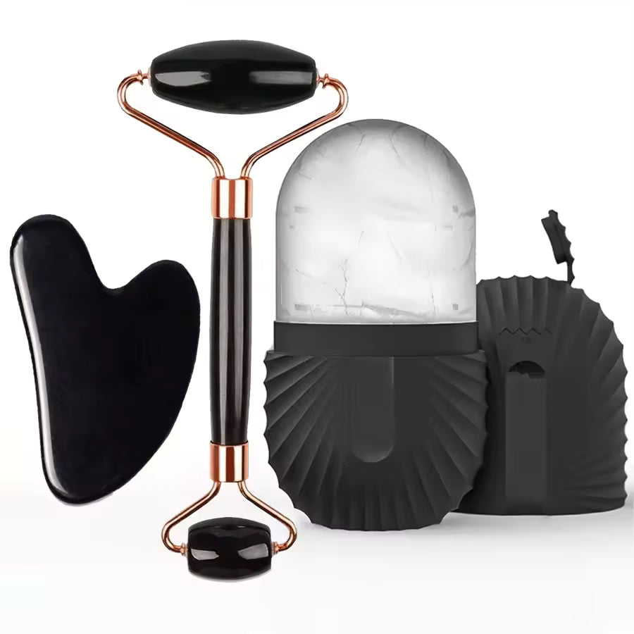 3-in-1 Face Sculpting Set – Ice Roller, Gua Sha & Ice Globe